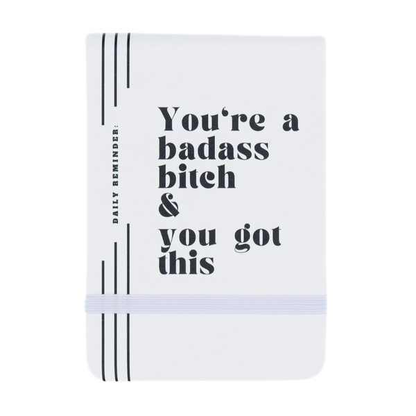 Leatherette Pocket Journal You're a Badass Bitch