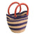 African Bolga Baskets : Navy/Natural Mini Tote (G-133N+)