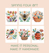 All-in-One Watercolor Postcards: Folk Art