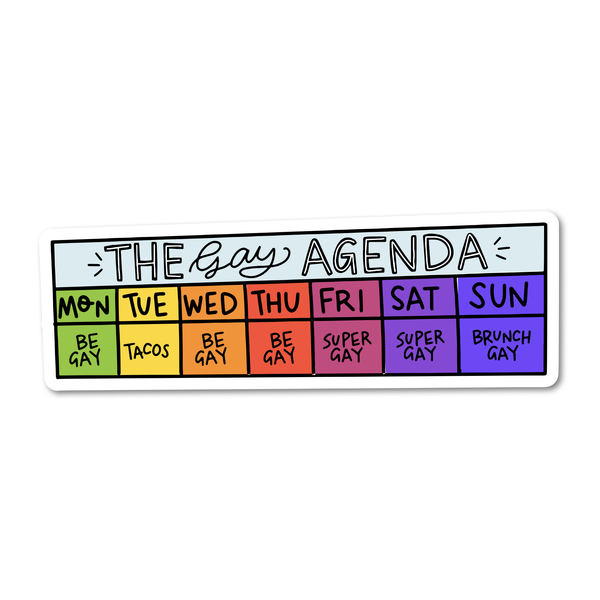 The Gay Agenda Vinyl Sticker