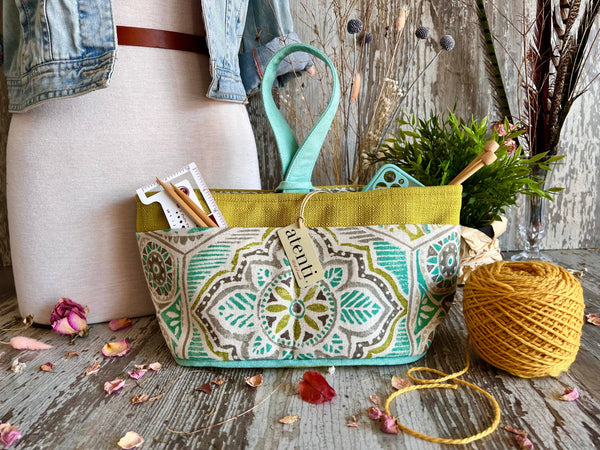 Amalfi Caddy– Knitting and Crochet Organizer Project Bag