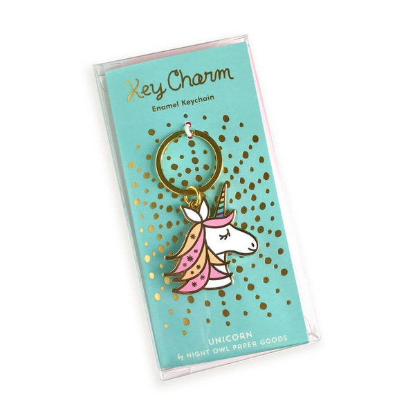 Unicorn Enamel Keychain