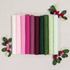 Wool Blend Felt Sheets | Cranberry Christmas (10 Pack)