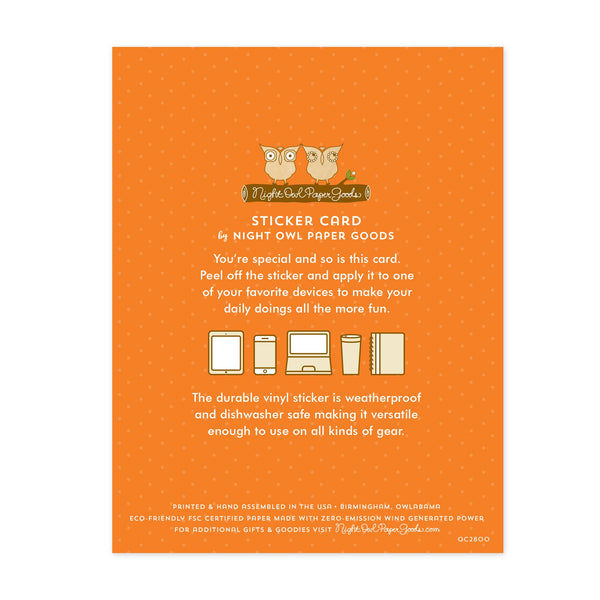 Tough Puffer Fish Sticker Empathy & Encouragement Card