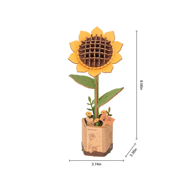 Sunflower - 3D Wooden Flower Puzzles