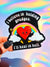 I Believe in Holding Grudges – Funny Rainbow Glitter Sticker