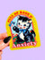 Full of Rage & Anxiety – Retro Cat Glitter Vinyl Sticker