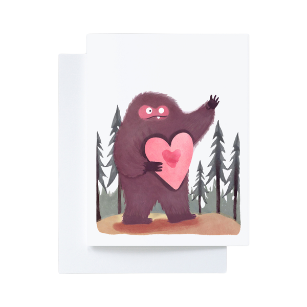 Bigfoot Love Greeting Card