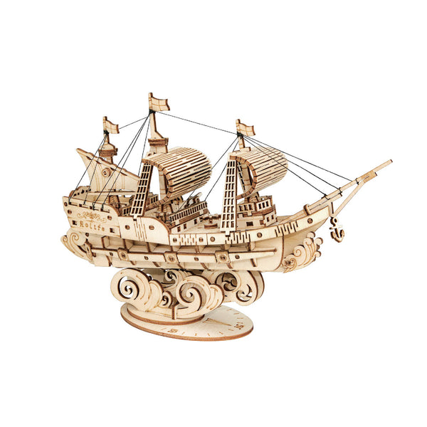 Sailing Ship – Laser-Cut Wooden 3D Puzzle