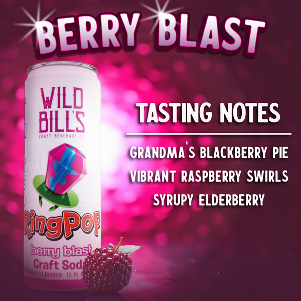 Ring Pop Soda Berry Blast Pure Cane Sugar - 12oz Can