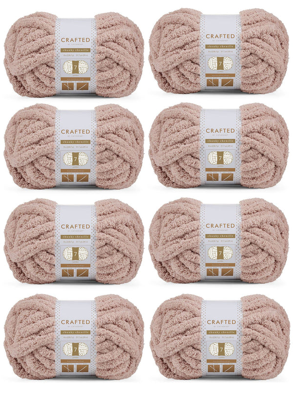 Chunky Chenill Yarn | 8oz/227g | Jumbo #7 | Pack of 8