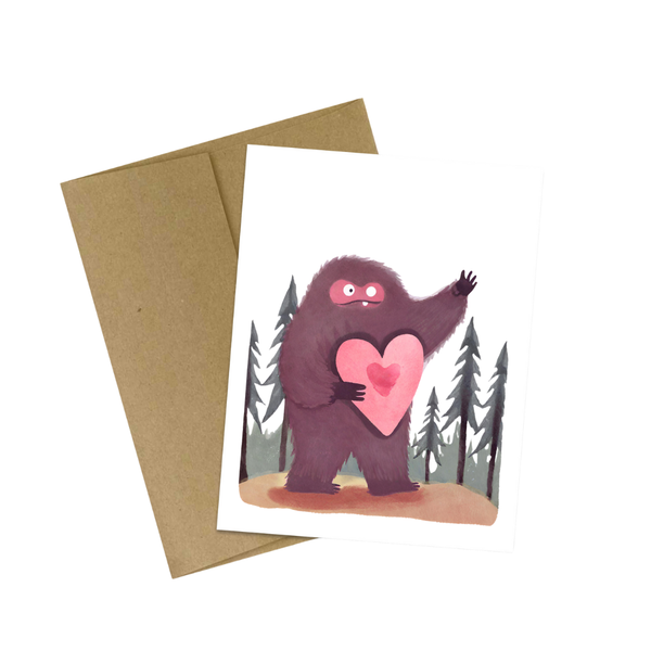 Bigfoot Love Greeting Card