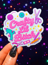 Crafty Lil Bitch – Funny Craft Glitter Vinyl Sticker
