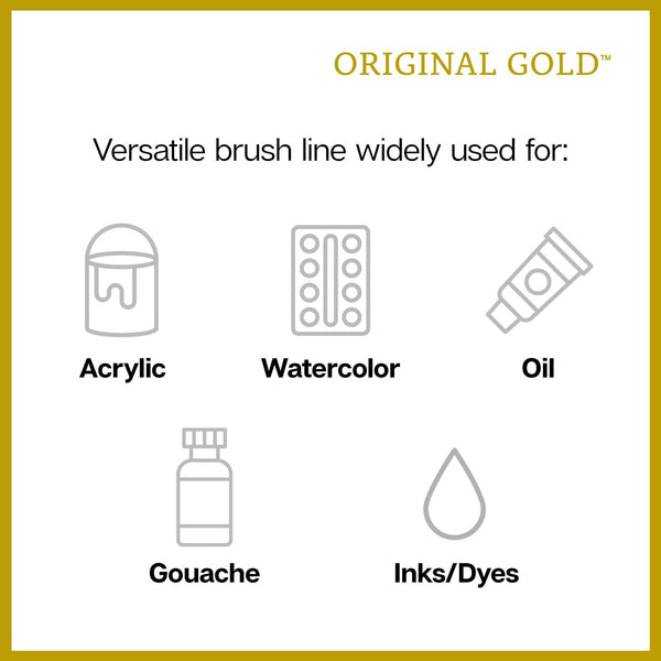 Original Gold® 9035 Round Needle Point Brush Set - 5 pcs