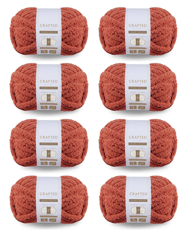 Chunky Chenill Yarn | 8oz/227g | Jumbo #7 | Pack of 8