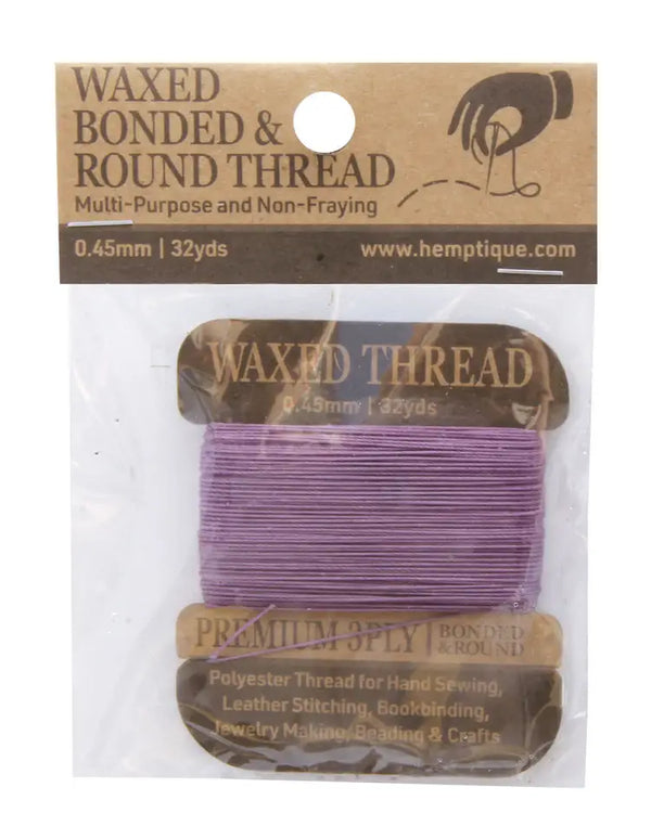MULTI-PURPOSE 0.45MM WAXED BONDED ROUND POLY THREAD CARD