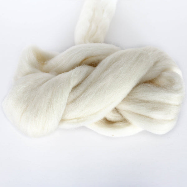Ivory Merino Wool Roving | 4 oz