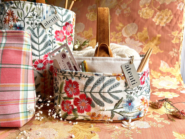 Wildflower Caddy – Knitting and Crochet Organizer Project Bag