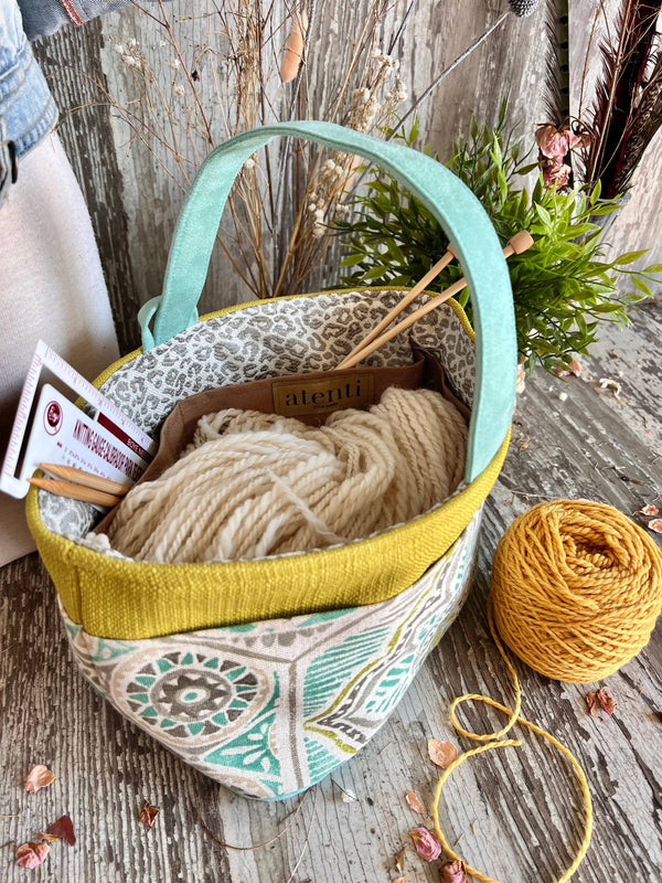 Amalfi Caddy– Knitting and Crochet Organizer Project Bag