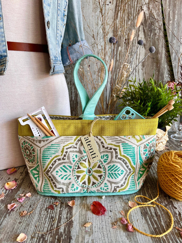 Amalfi Caddy– Knitting and Crochet Organizer Project Bag