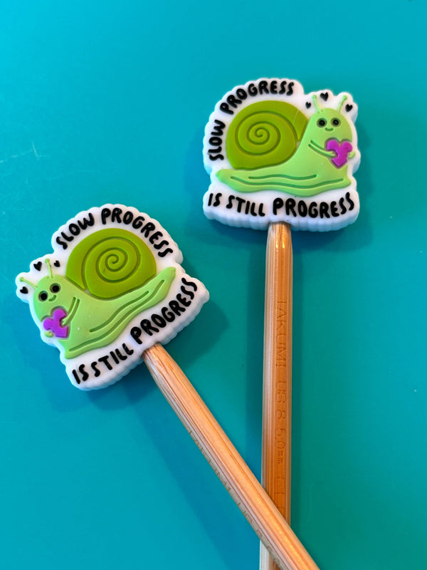 Slow Knitting Progress Snail Knitting Needle Point Protector