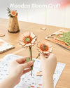 Orange Gerbera Daisy - 3D Wooden Flower Puzzle