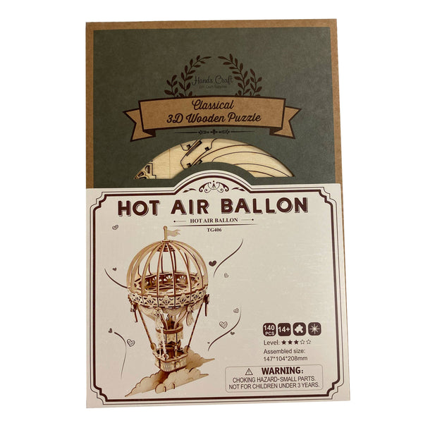 Hot Air Balloon – Laser-Cut Wooden 3D Puzzle