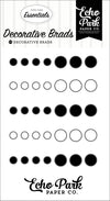 Black And White Essentials Decorative Brads