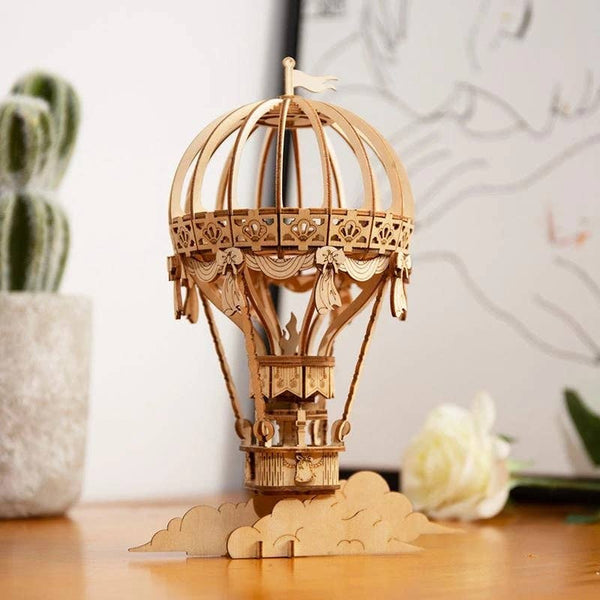 Hot Air Balloon – Laser-Cut Wooden 3D Puzzle