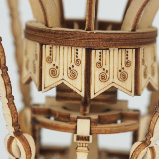 Hot Air Balloon – Laser-Cut Wooden 3D Puzzle