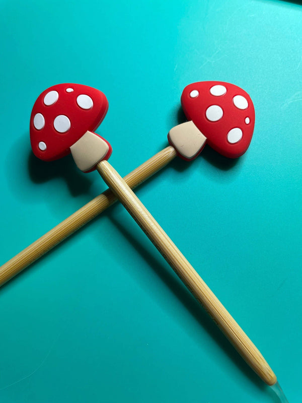 Cute Mushroom Knitting Needle Protectors