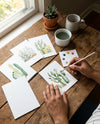 All in One Watercolor Postcards: Desert Blooms