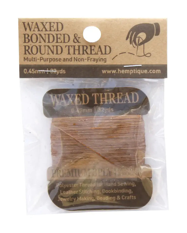 MULTI-PURPOSE 0.45MM WAXED BONDED ROUND POLY THREAD CARD