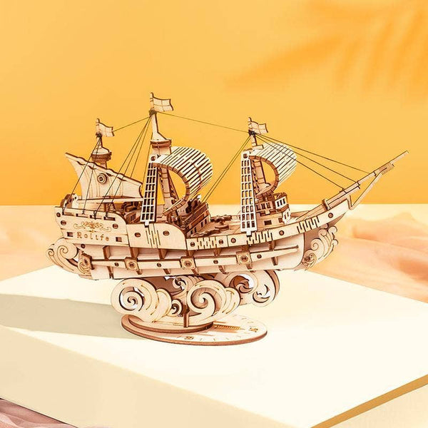 Sailing Ship – Laser-Cut Wooden 3D Puzzle
