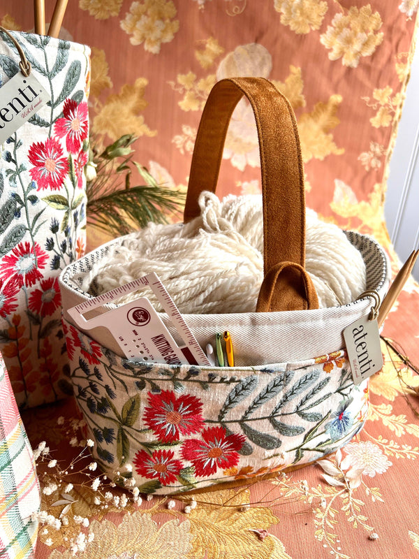 Wildflower Caddy – Knitting and Crochet Organizer Project Bag