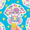 Artsy Hamster Vinyl Sticker
