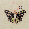 Lunar Floral Moth Enamel Keychain