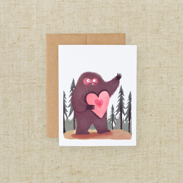 Bigfoot Love Greeting Card