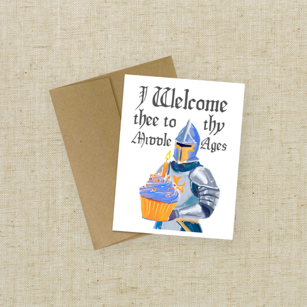Medieval Knight Birthday Card