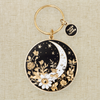 Floral Harvest Moon Enamel Keychain