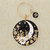 Floral Harvest Moon Enamel Keychain