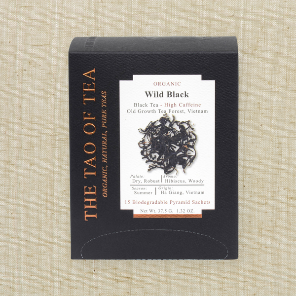 Organic Wild Black Tea – Pyramid Sachets (15 Count Box)