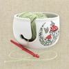 Mushroom and Moon Ceramic Yarn Bowl