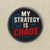 “My Strategy Is Chaos” RPG Humor D20 Dice | 1.25" Button