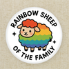 Rainbow Sheep Button Pin | 1.25”