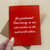 "No one uses cursive in the real world" Card