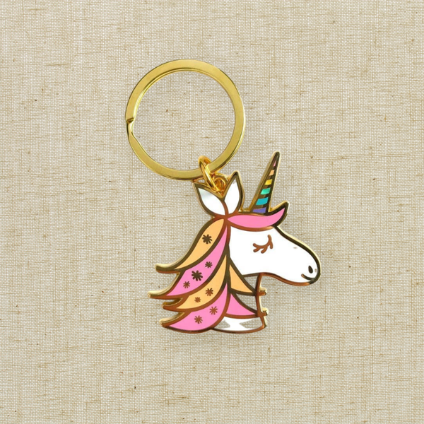 Unicorn Enamel Keychain