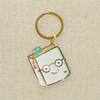Book Lover Enamel Keychain