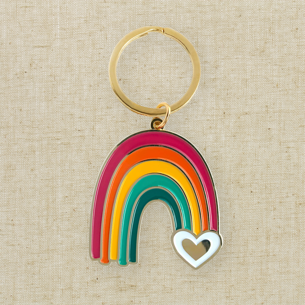 Rainbow Enamel Keychain