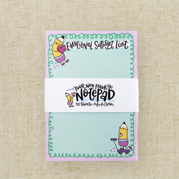 Emotional Support List Notepad